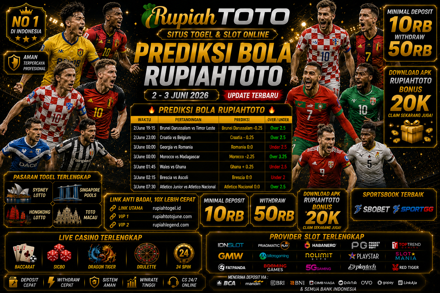 📢📢📢📢📢 PREDIKSI BOLA RUPIAHTOTO! (2-3 JUNI)